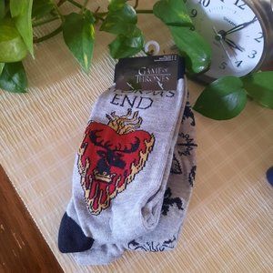 HBO GAME OF THRONES Limited Edition 2 Pair Adult Crew Socks NWT! - Size 6-12